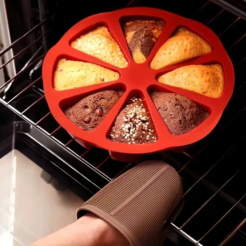 Silicone 8-Hole Cake Mold – Non-Stick Baking Pan for Cakes, Scones & Desserts