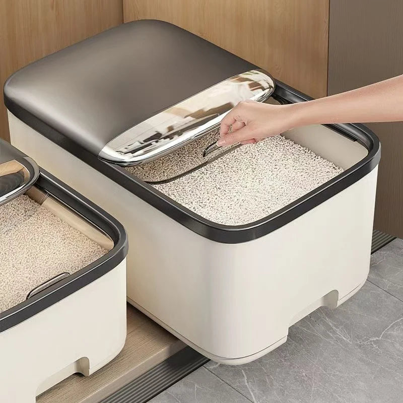 10KG Rice Storage Container with Lid – Airtight Moisture & Insect Proof Grain Box