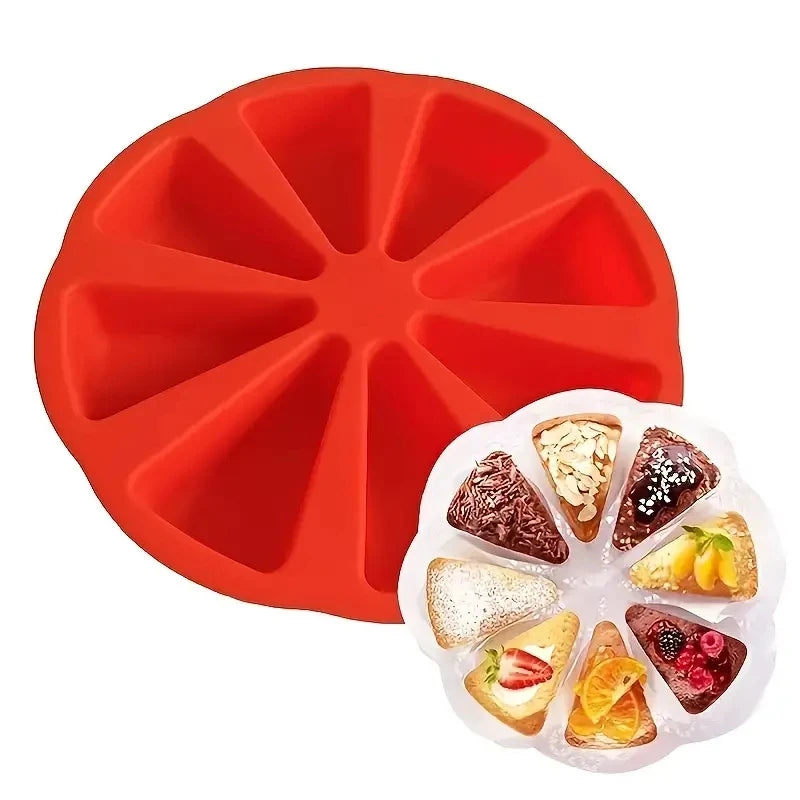 Silicone 8-Hole Cake Mold – Non-Stick Baking Pan for Cakes, Scones & Desserts