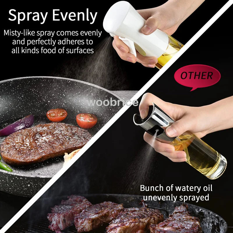 Oil Spray Bottle 200/300/500ml – Kitchen Oil Sprayer for Cooking & Air Fryer