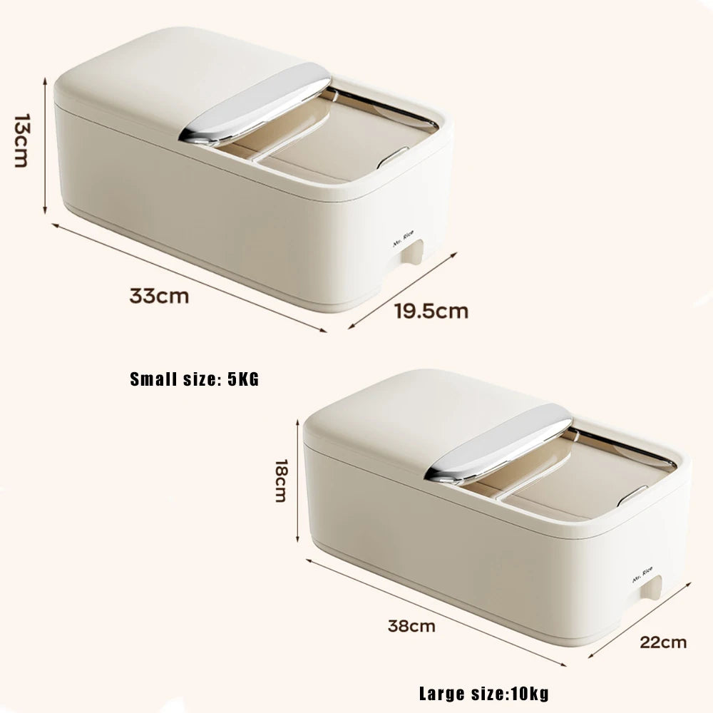 10KG Rice Storage Container with Lid – Airtight Moisture & Insect Proof Grain Box